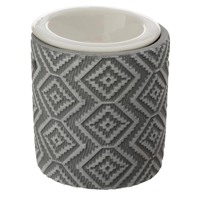 Concrete and Ceramic Grey Pattern Eden Oil Burner