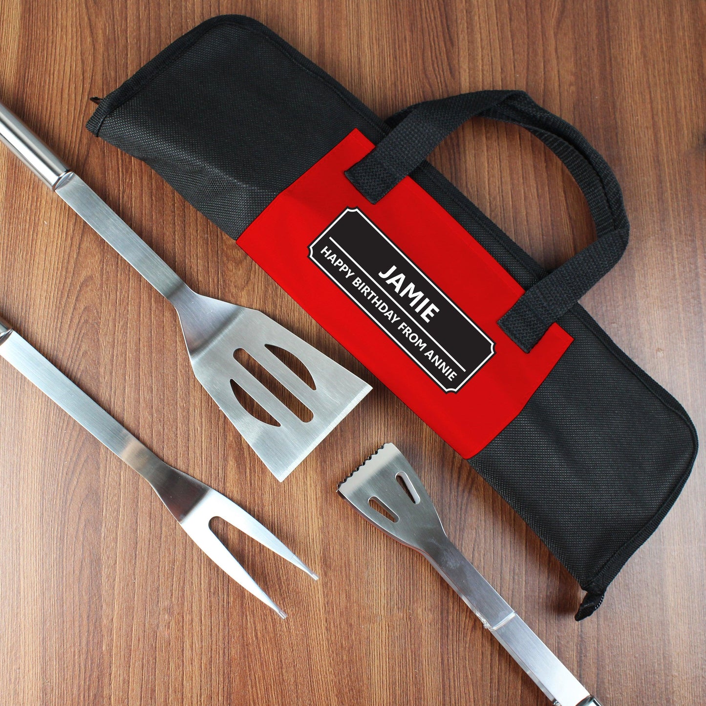 Personalised Stainless Steel BBQ Kit