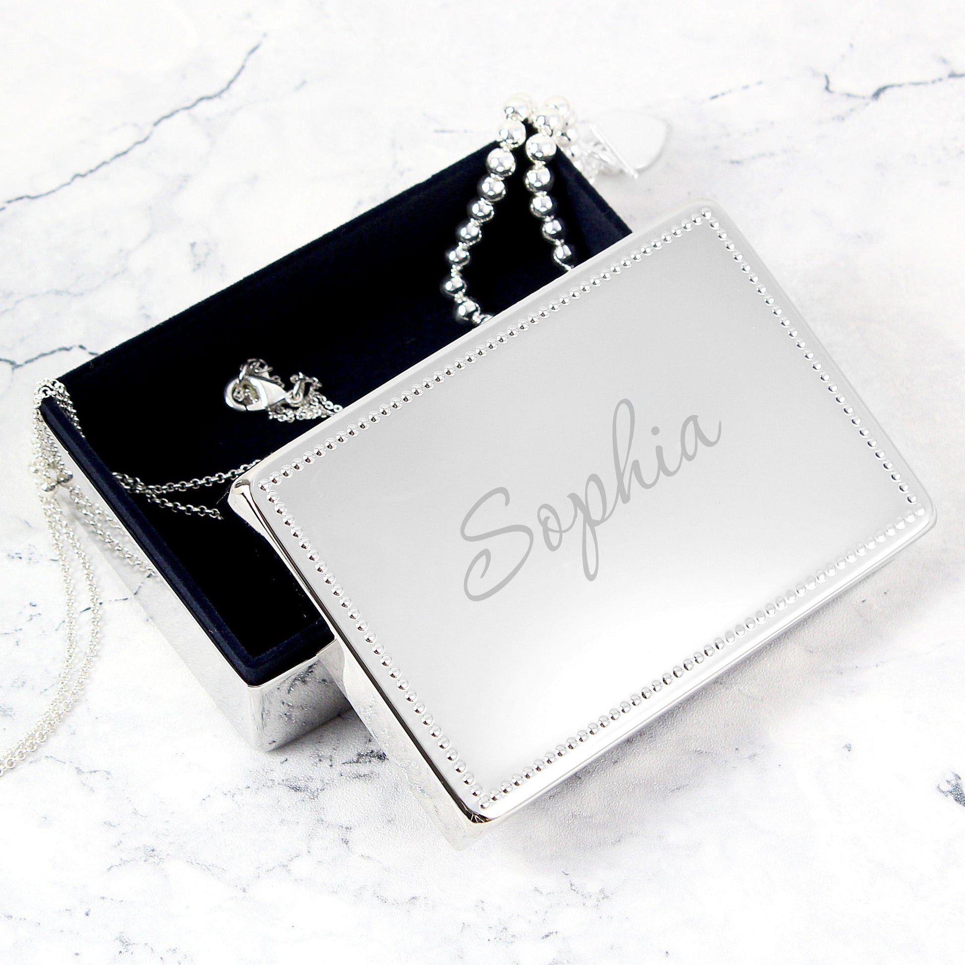 Personalised Name Rectangular Jewellery Box