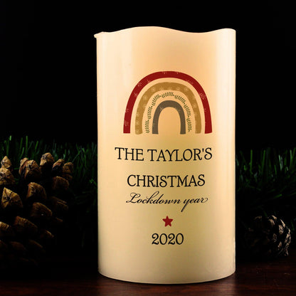 Personalised Christmas Lockdown LED Candle