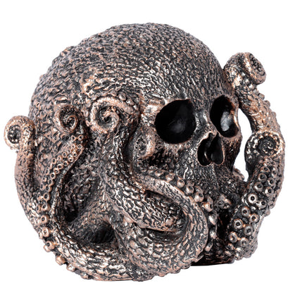 Bronze Skull Octopus Ornament