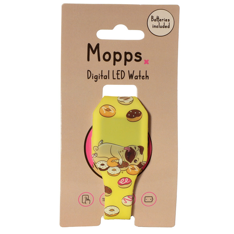 Mopps Pug Silicone Digital Watch