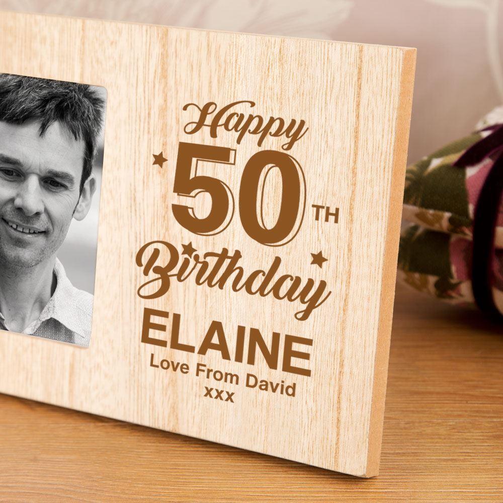 Personalised 50th Birthday Photo Frame