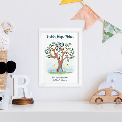 Personalised Fairy Tree White Framed Print