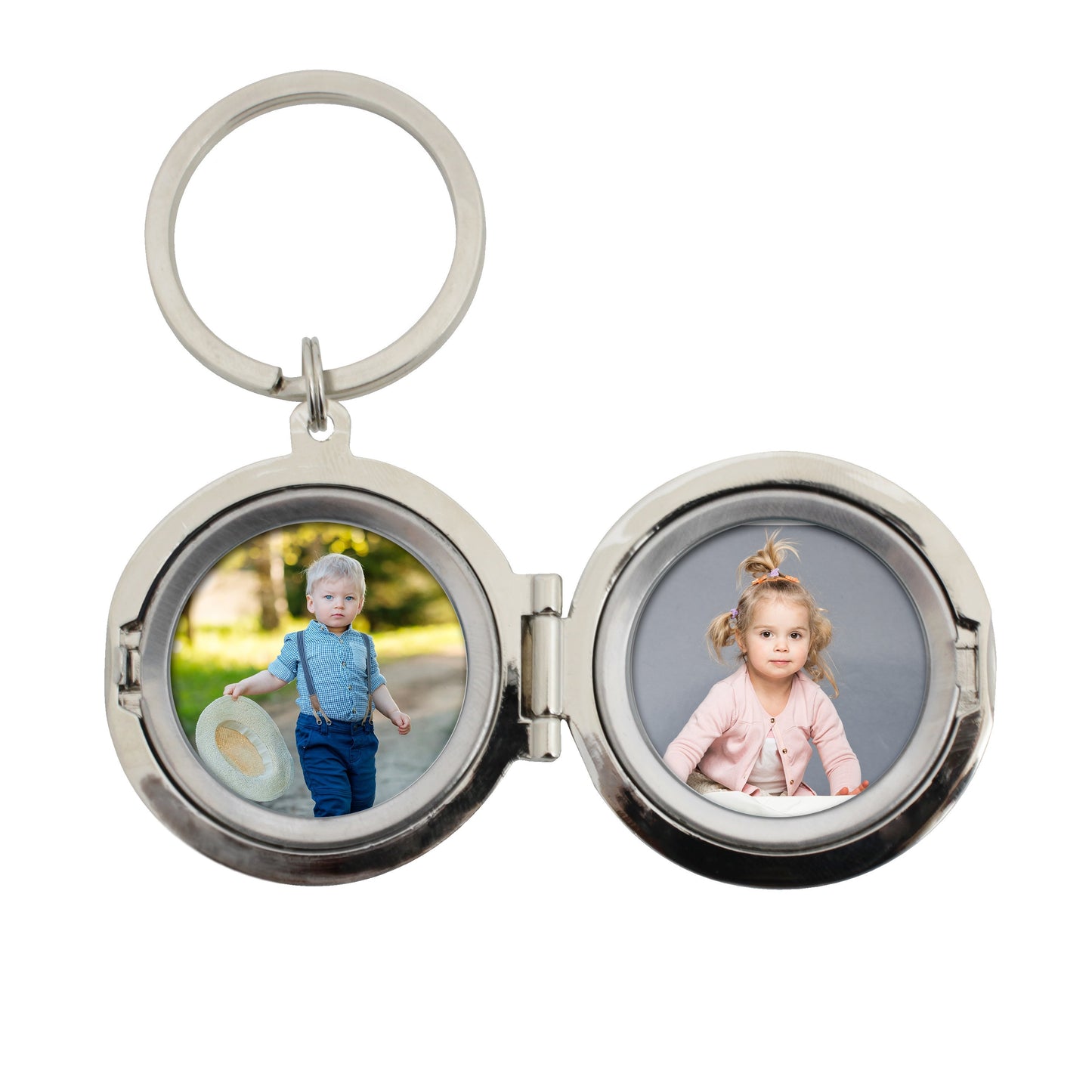 Personalised Free Text Photo Locket Keyring