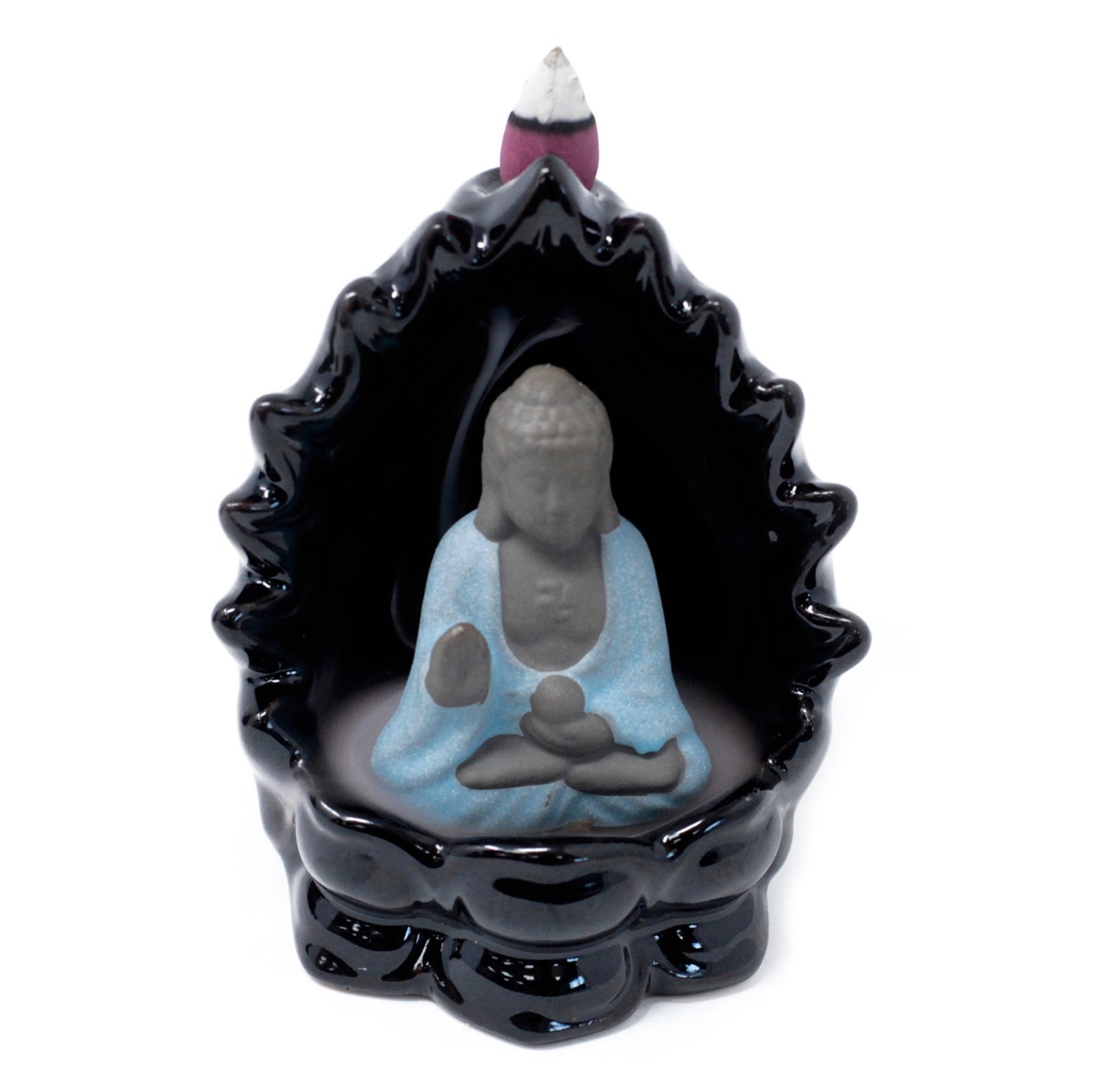 Back Flow Incense Burner - Buddha & LED Lights