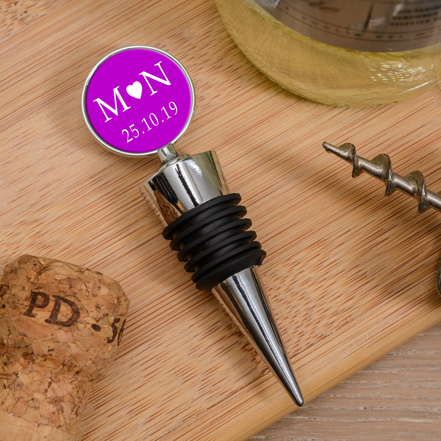 Personalised Bottle Stopper - Initials & Date