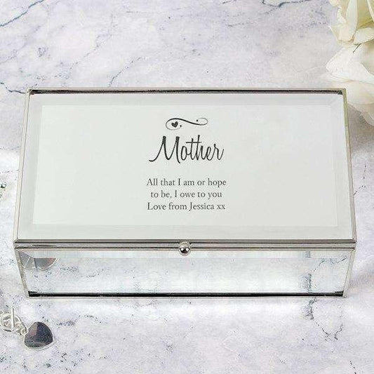 Personalised Swirls & Hearts Mirrored Jewellery Box - Myhappymoments.co.uk