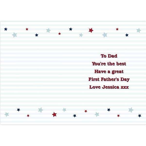 Personalised Happy 1st Father's Day Card - Myhappymoments.co.uk