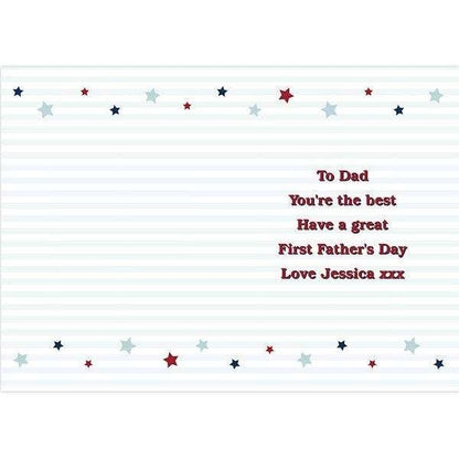 Personalised Happy 1st Father's Day Card - Myhappymoments.co.uk