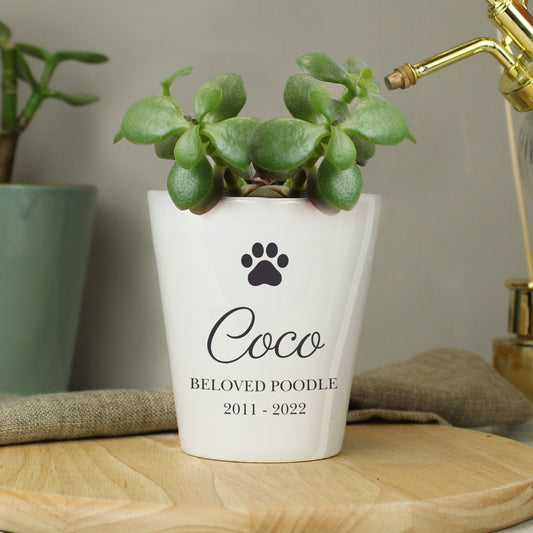 Personalised Pet Memorial Plant Pot