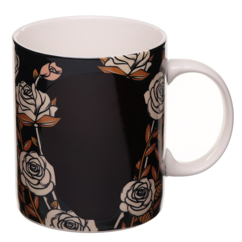 Skulls and Roses Heat Colour Changing Mug - Myhappymoments.co.uk