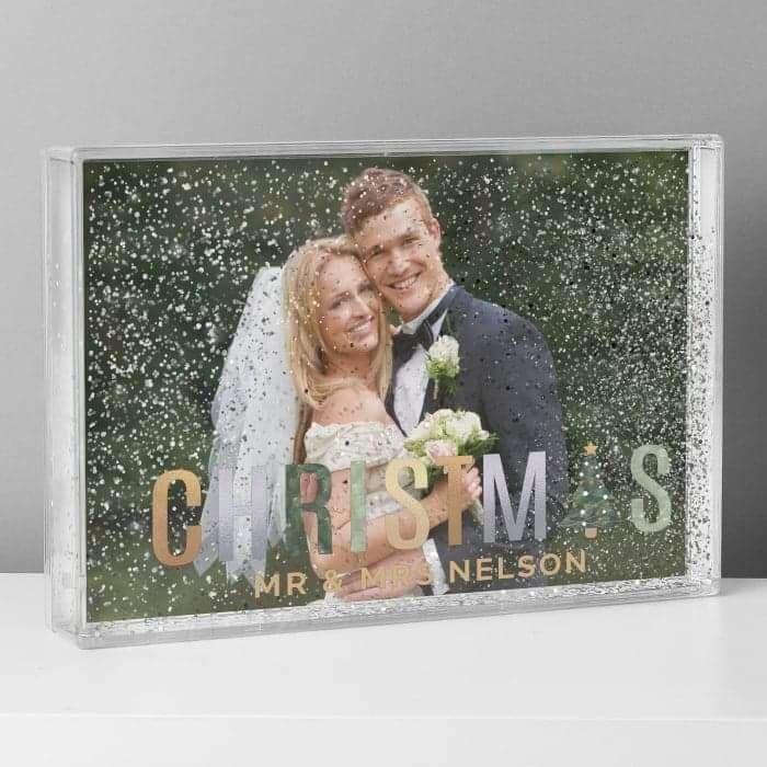 Personalised Christmas Glitter Shaker Photo Frame - Myhappymoments.co.uk