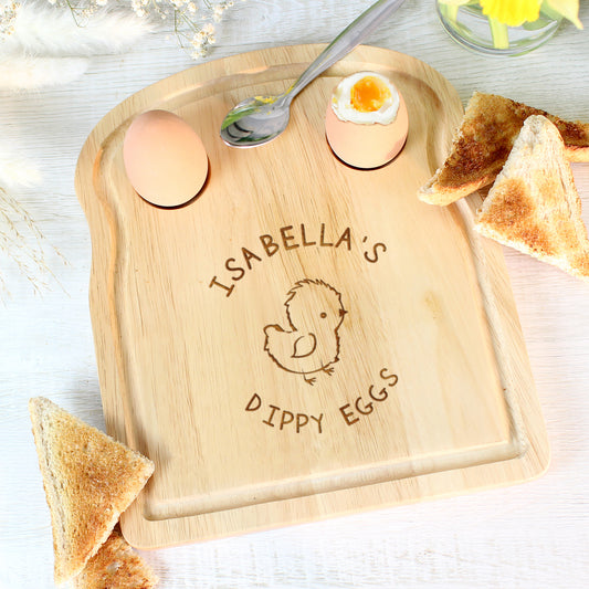 Personalised Chick Egg & Toast Board - Soldiers