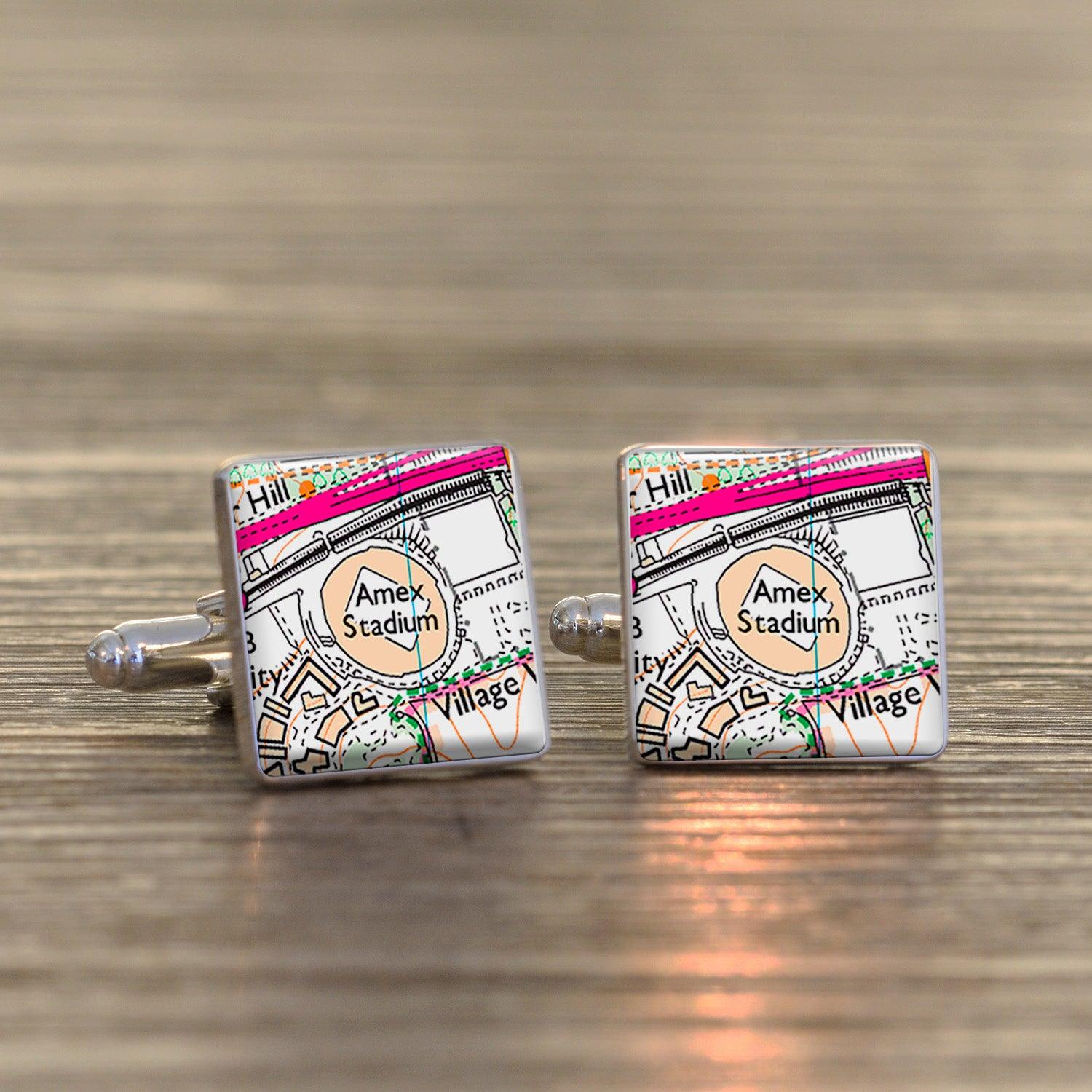 Football Stadium Map Cufflinks