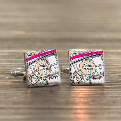 Football Stadium Map Cufflinks