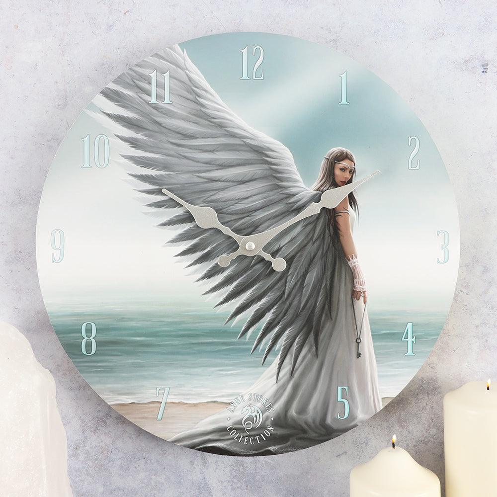 Spirit Guide Angel Wall Clock by Anne Stokes