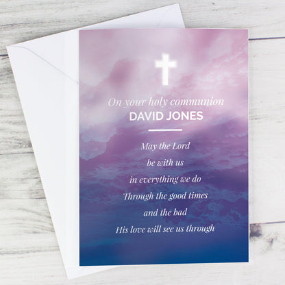 Personalised In Loving Memory Cross Card - Myhappymoments.co.uk