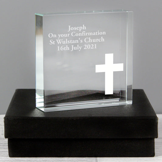 Personalised Cross Large Crystal Token