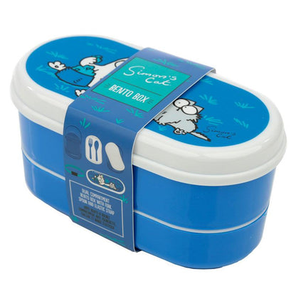 Simon's Cat Stacked Bento Lunch Box with Fork & Spoon