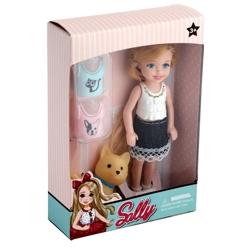 Sally Dress Up Doll with Dog and Accessories