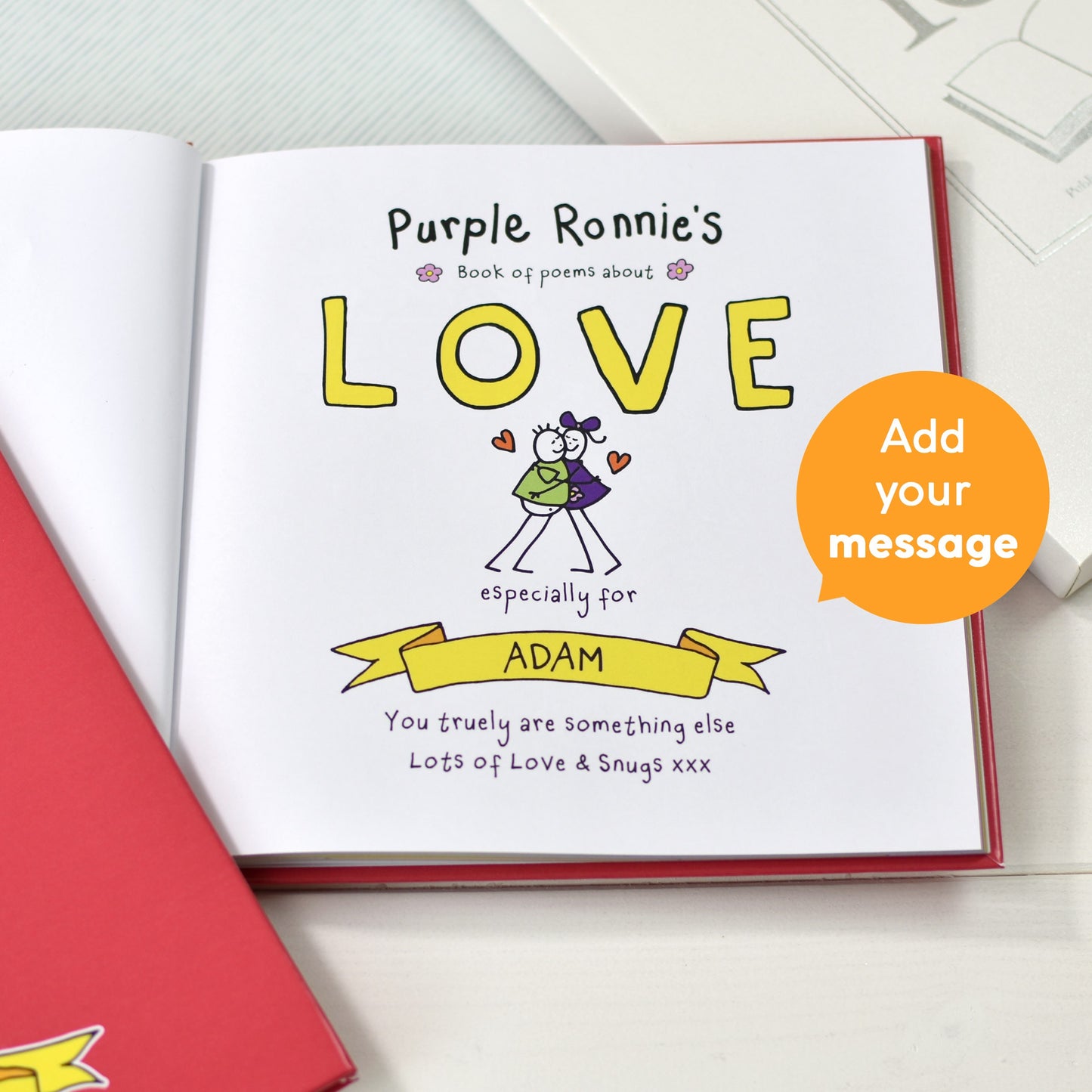 Personalised Purple Ronnie's Book of Poems About Love - Myhappymoments.co.uk