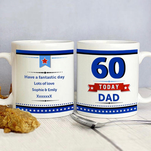 Personalised 60th Birthday Star Mug