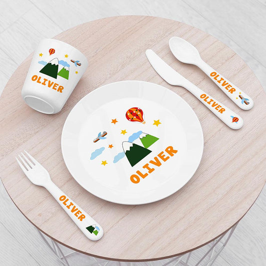 Personalised Children's Adventure Dinner Set