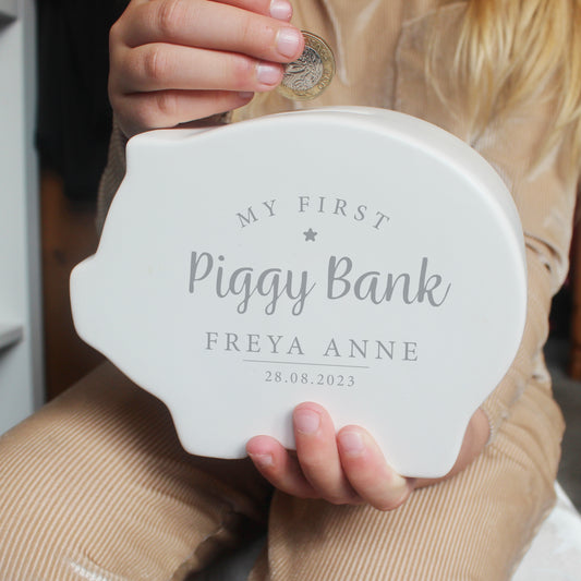 Personalised My First Piggy Bank