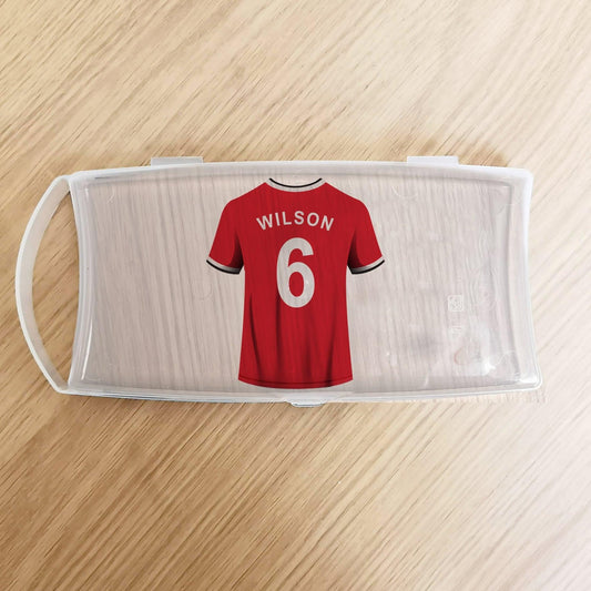 Personalised Football Plastic Pencil Case