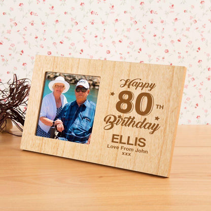 Personalised 80th Birthday Photo Frame