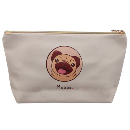 Mopps Pug Large PVC Toiletry Makeup Wash Bag