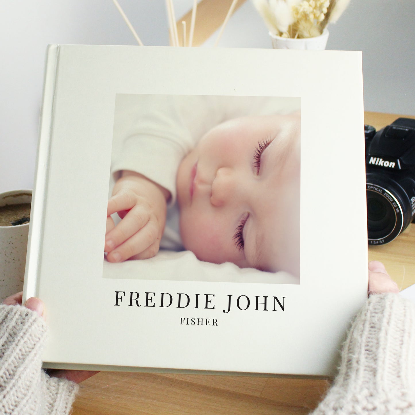 Personalised Photo Upload Square Photo Album | Baby Photo Album