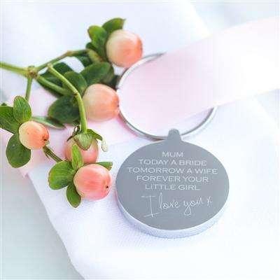 Personalised Mum Wedding Keyring - Myhappymoments.co.uk