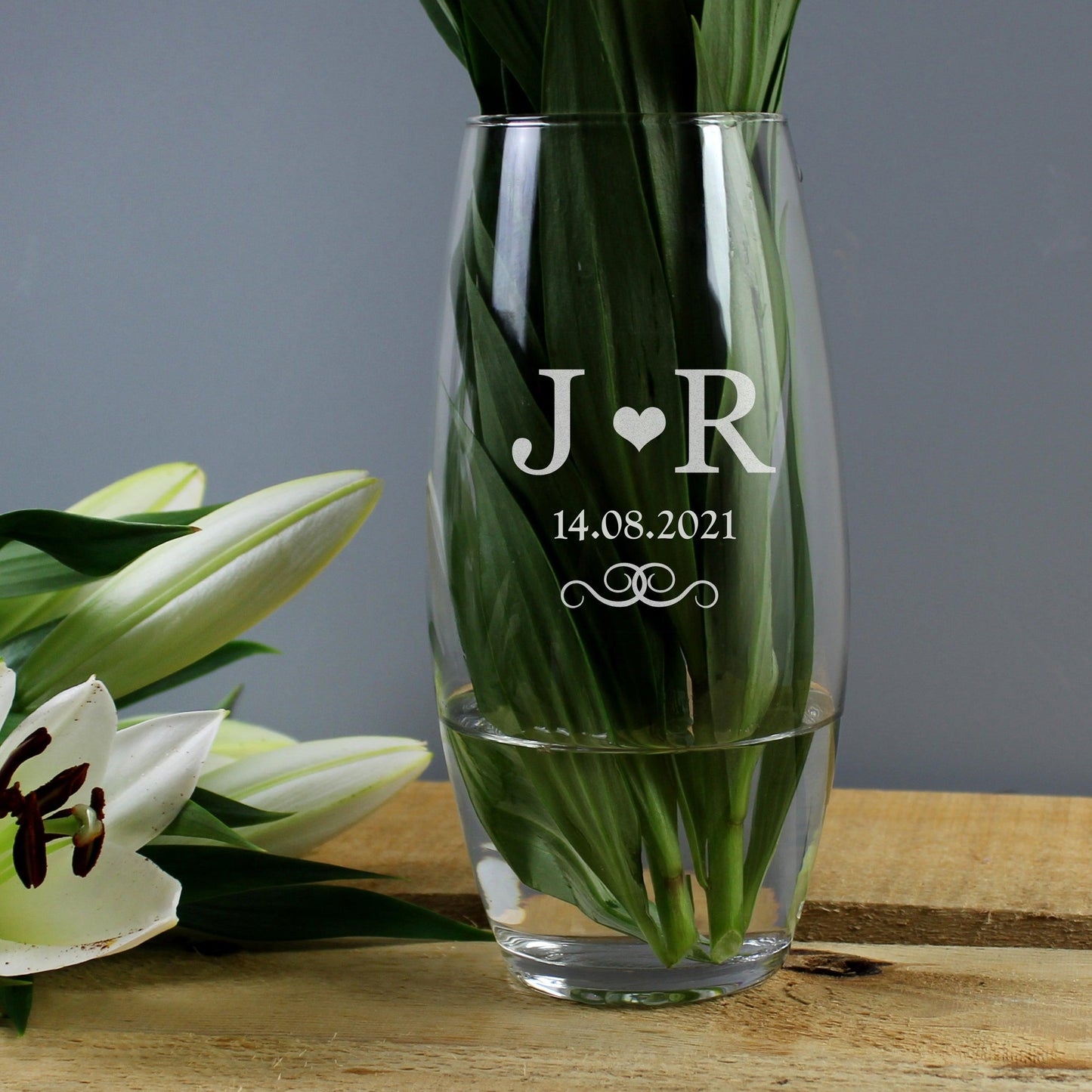 Personalised Monogram Bullet Vase - Myhappymoments.co.uk