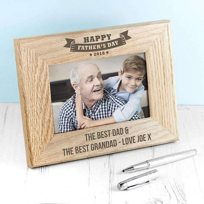 Personalised Happy Father’s Day Photo Frame - Myhappymoments.co.uk