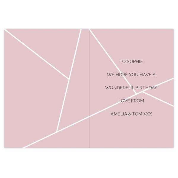 Personalised Geometric Card - Myhappymoments.co.uk