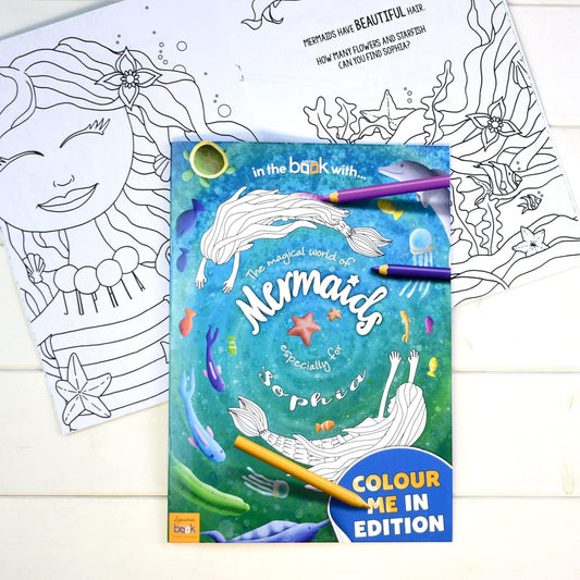 Personalised Mermaid Colouring Book