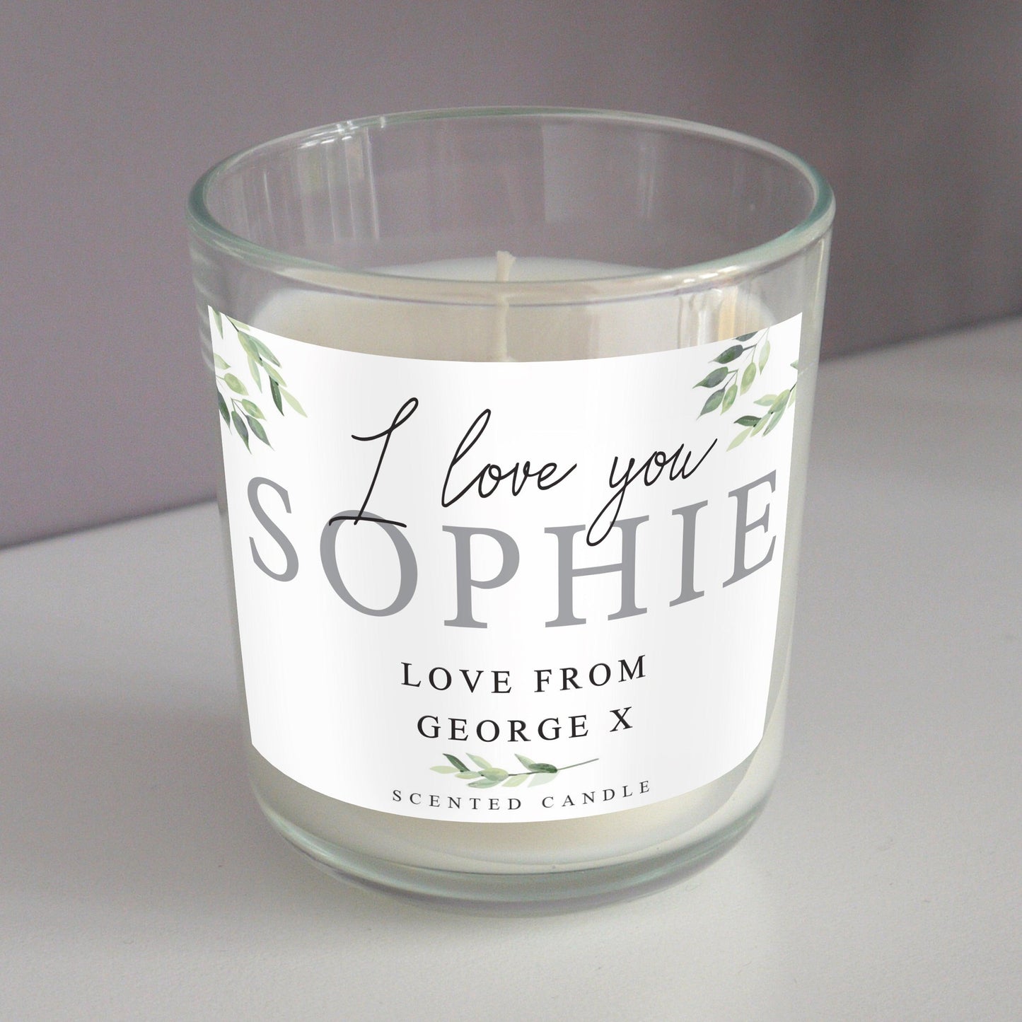 Personalised Botanical Scented Jar Candle