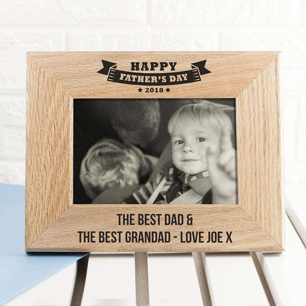 Personalised Happy Father’s Day Photo Frame - Myhappymoments.co.uk