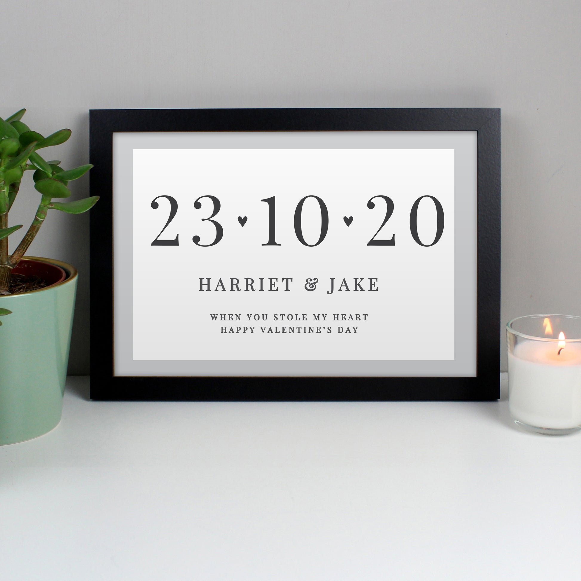 Personalised Special Date Landscape Black Wall Art