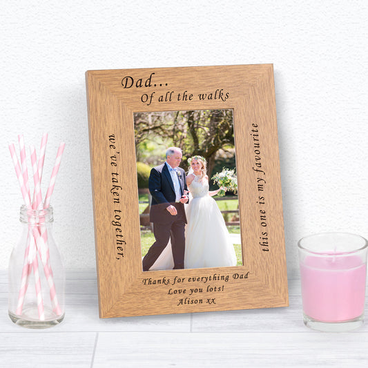 Personalised Dad Of All The Walks We’ve Taken Photo Frame - Myhappymoments.co.uk