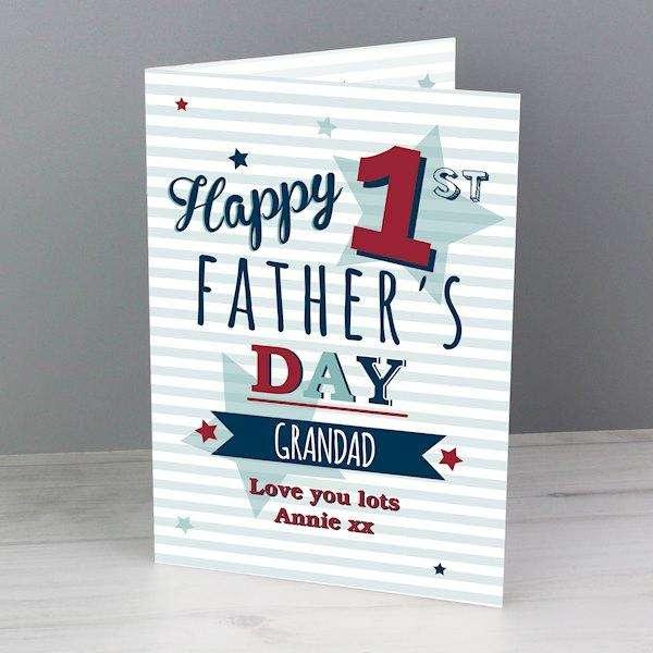 Personalised Happy 1st Father's Day Card - Myhappymoments.co.uk