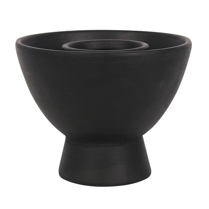 Black Pentagram Terracotta Smudge Stick Bowl