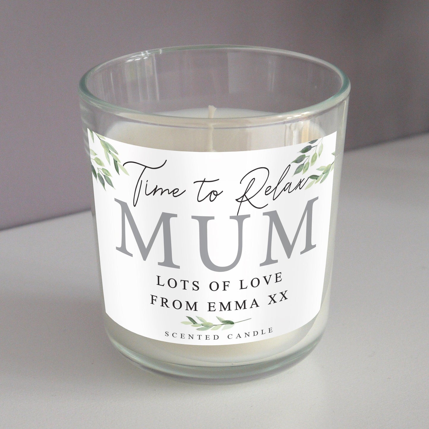 Personalised Botanical Scented Jar Candle