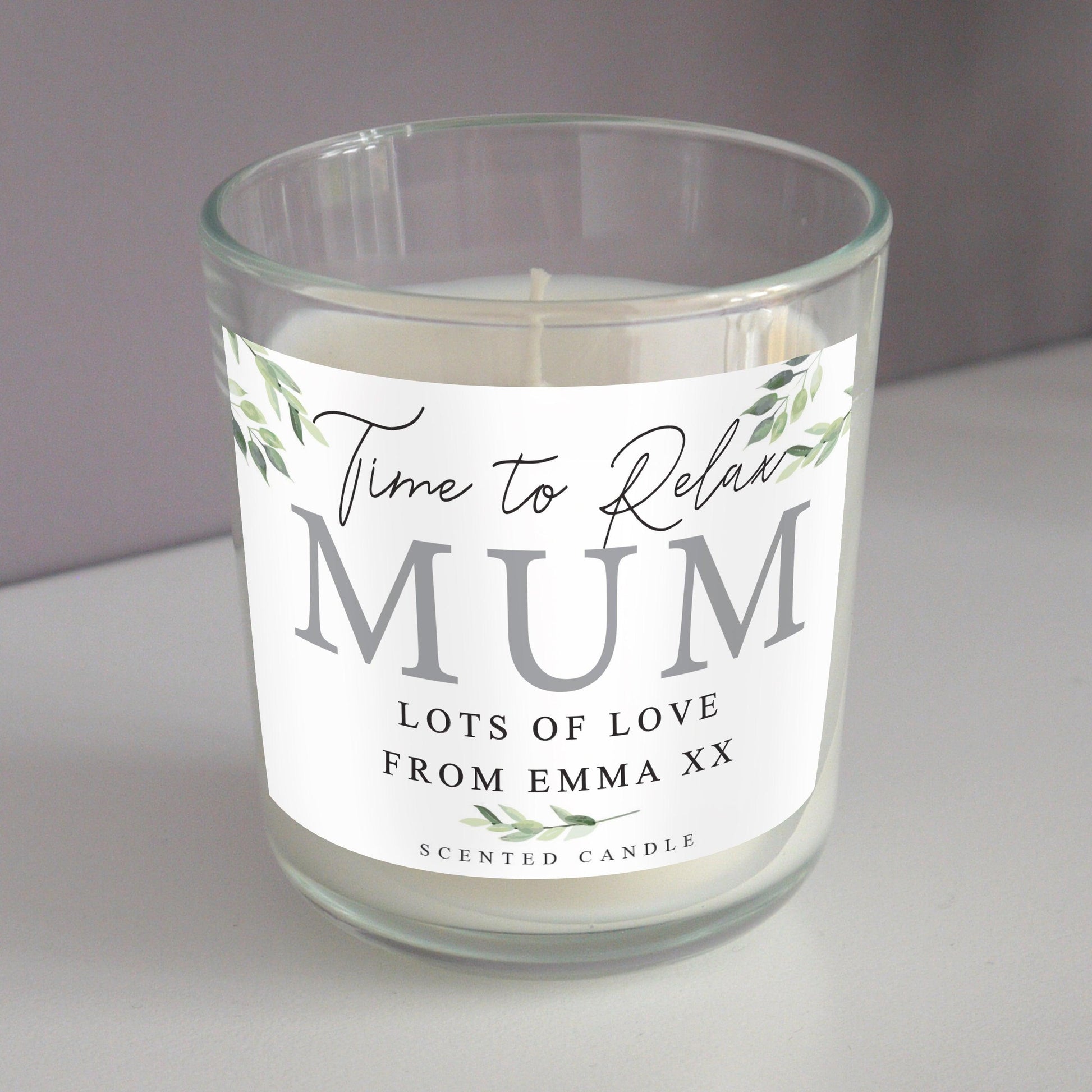 Personalised Botanical Scented Jar Candle