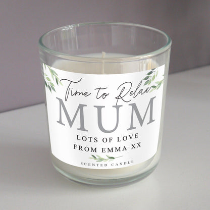 Personalised Botanical Scented Jar Candle