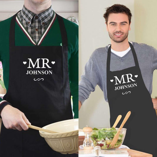 Personalised Mr & Mr Aprons - Myhappymoments.co.uk