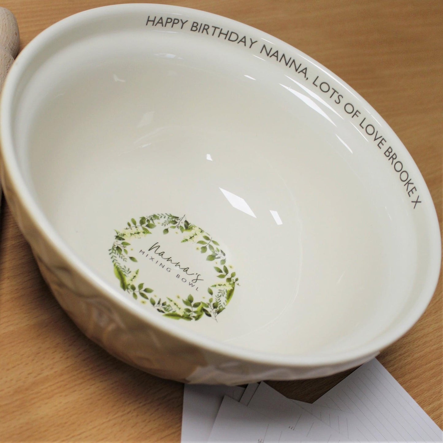 Personalised Floral Mixing Bowl