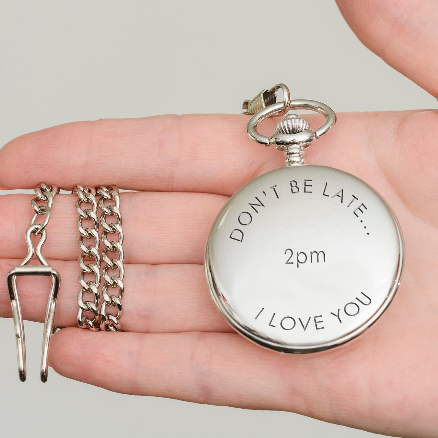 Personalised Don’t be late... Pocket Watch - Groom